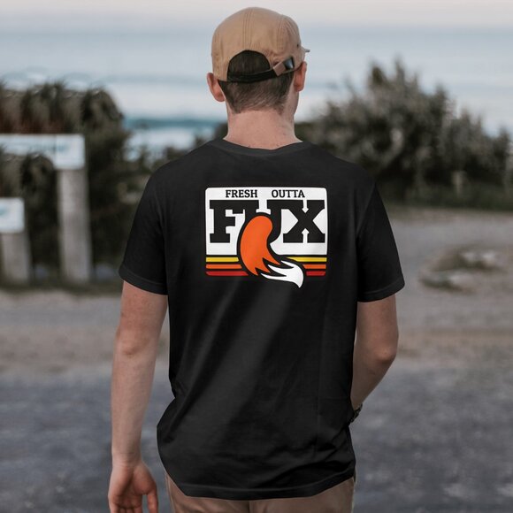 Fresh Outta Fux Men’s Funny Humorous T-shirt Black 100% Cotton - Picture 2 of 3